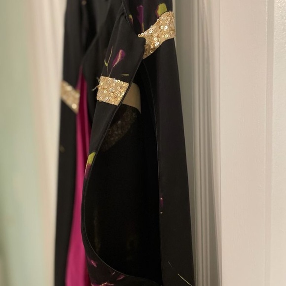 Magaschoni midi chiffon floral evening dress - Picture 5 of 6